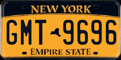 NY license plate GMT9696