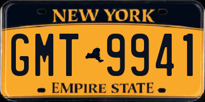 NY license plate GMT9941