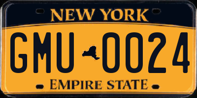 NY license plate GMU0024