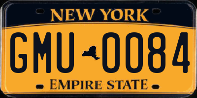 NY license plate GMU0084