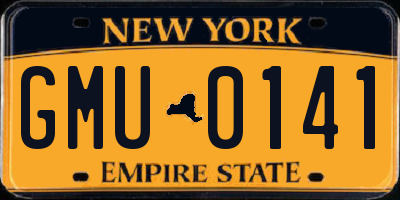 NY license plate GMU0141