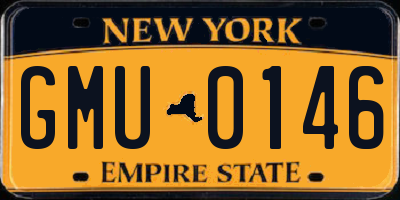NY license plate GMU0146