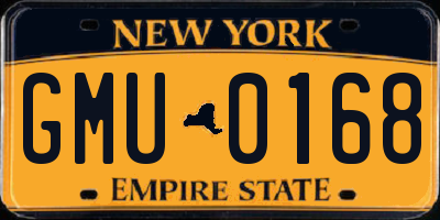 NY license plate GMU0168