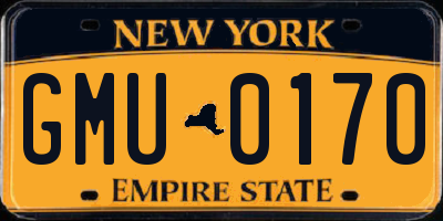 NY license plate GMU0170