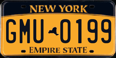 NY license plate GMU0199