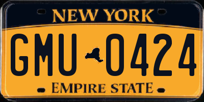 NY license plate GMU0424