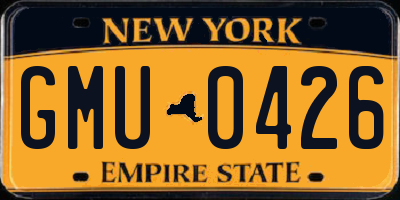 NY license plate GMU0426