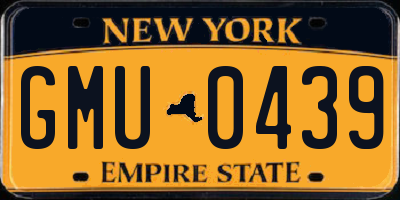 NY license plate GMU0439