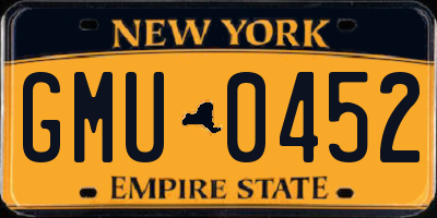 NY license plate GMU0452