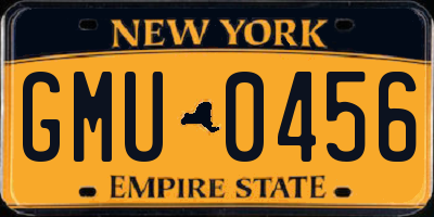 NY license plate GMU0456