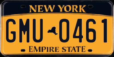 NY license plate GMU0461