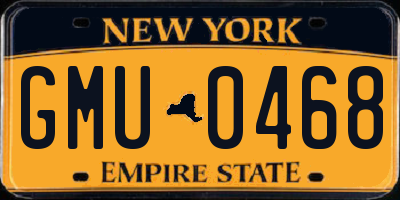 NY license plate GMU0468