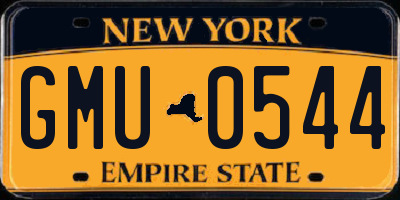NY license plate GMU0544