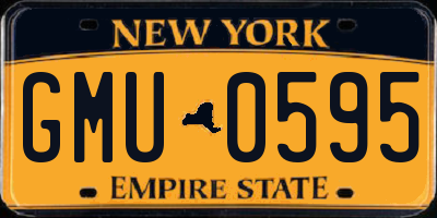 NY license plate GMU0595