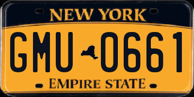 NY license plate GMU0661