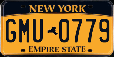 NY license plate GMU0779