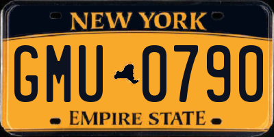 NY license plate GMU0790