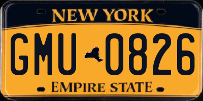 NY license plate GMU0826