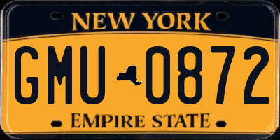 NY license plate GMU0872