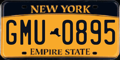 NY license plate GMU0895