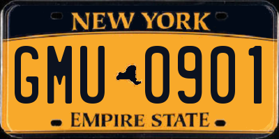 NY license plate GMU0901