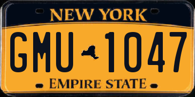 NY license plate GMU1047