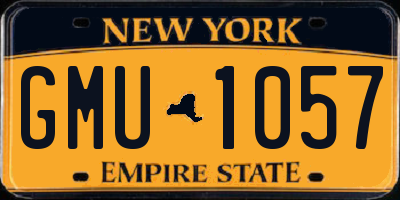 NY license plate GMU1057