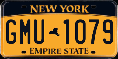 NY license plate GMU1079