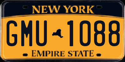 NY license plate GMU1088