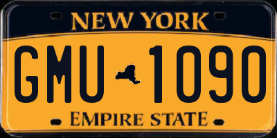 NY license plate GMU1090
