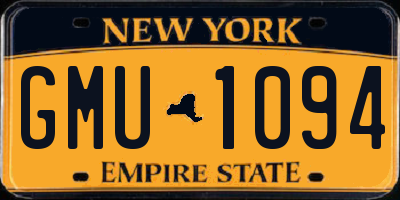 NY license plate GMU1094