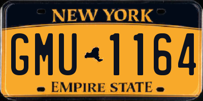 NY license plate GMU1164