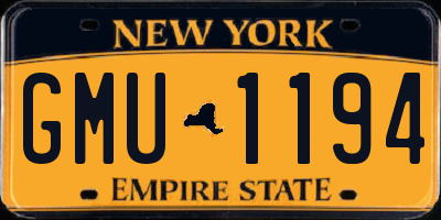 NY license plate GMU1194