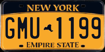 NY license plate GMU1199