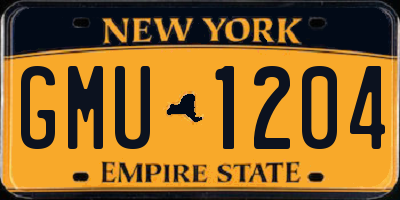 NY license plate GMU1204