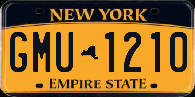 NY license plate GMU1210