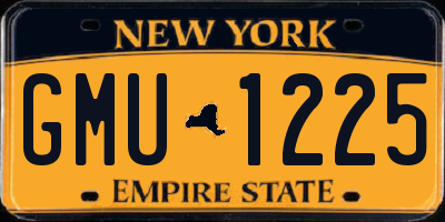 NY license plate GMU1225