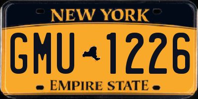 NY license plate GMU1226
