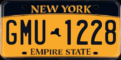 NY license plate GMU1228