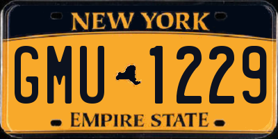 NY license plate GMU1229