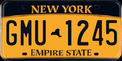 NY license plate GMU1245