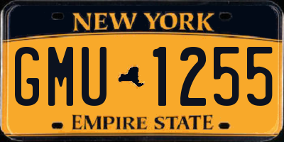 NY license plate GMU1255