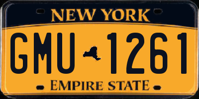 NY license plate GMU1261