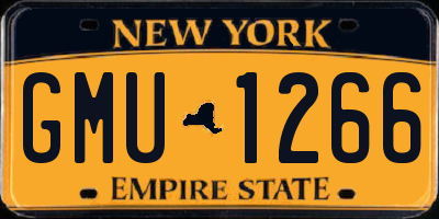 NY license plate GMU1266