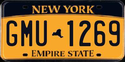 NY license plate GMU1269