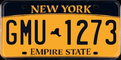 NY license plate GMU1273