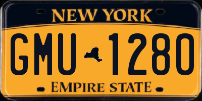 NY license plate GMU1280