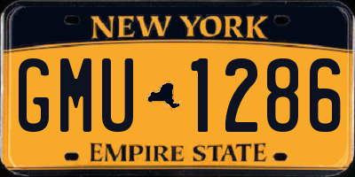 NY license plate GMU1286