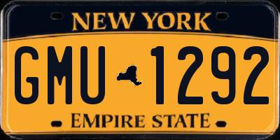 NY license plate GMU1292