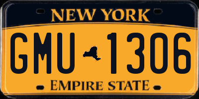 NY license plate GMU1306